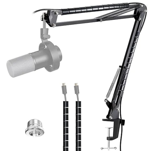 Mic Arm Compatible with Fifine K688 Microphone, Boom Arm for Fifne K688 Mic with Cable Management, Adjustable Microphone Arm Stand by YOUSHARES - FIFINE 688