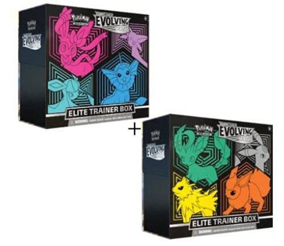 Pokemon TCG: Evolving Skies Elite Trainer Box x2 (1 of Each Version)