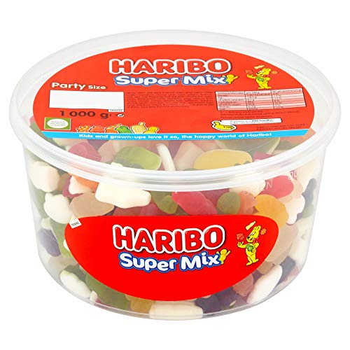 Haribo Supermix Sweets Party Tub, 1kg