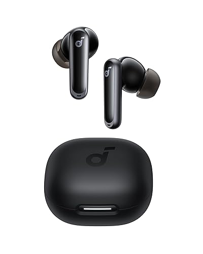 soundcore P40i by Anker, Noise Cancelling Wireless Earbuds, Adaptive Noise Cancelling to Environments, Heavy Bass, 60H Playtime, 2-in-1 Case and Phone Stand, IPX5, Wireless Charging, Bluetooth 5.3 - Black