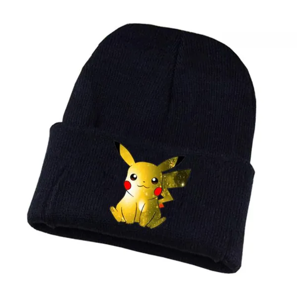 Eyourlife Winter Beanie Hat with Lovely Cartoon Figure for Anime Favers Fashion Winter Hats for Women/Men New Winter Hats kids Adults Suitable Knitted Pom Beanie 18 * 28cm, Black