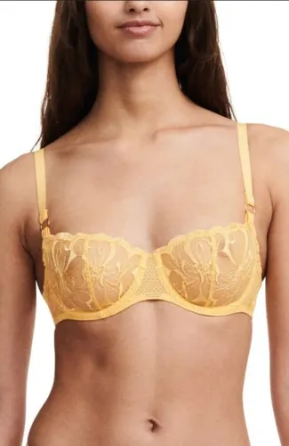 Fleurs Demi Bra and panties In Sun Yellow