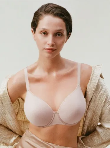 Comfort Chic Full Coverage Custom Fit Bra Nude Rose