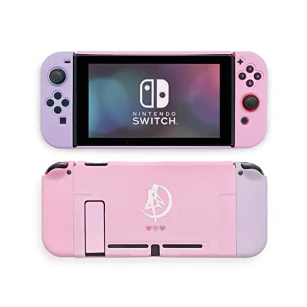 
                            BelugaDesign Moon Switch Case | Hard Snap-On Shell Compatible with Nintendo Switch | Cute Kawaii Anime Japanese Pastel Pink Magic Girl (Switch Standard, Pink Purple)
                        