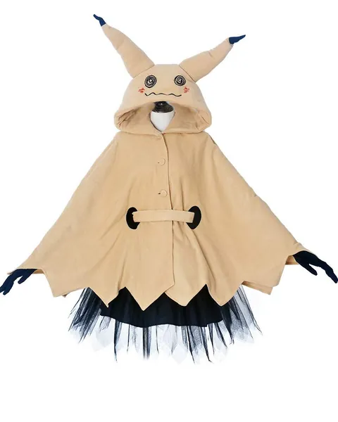 Miccostumes Women's Mimikyu Cosplay Cloak with Skirt Belt Gloves