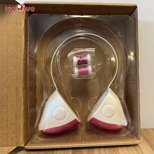 Uwowo Anime/Manga Chobits Chii Lolita Pink Bow Clamp Cosplay Costume - 【In Stock】PVC Headpiece Upgrade