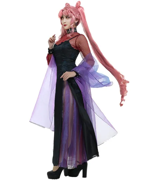 miccostumes Women's Chibiusa Tsukino Black Lady Cosplay Costume Dress