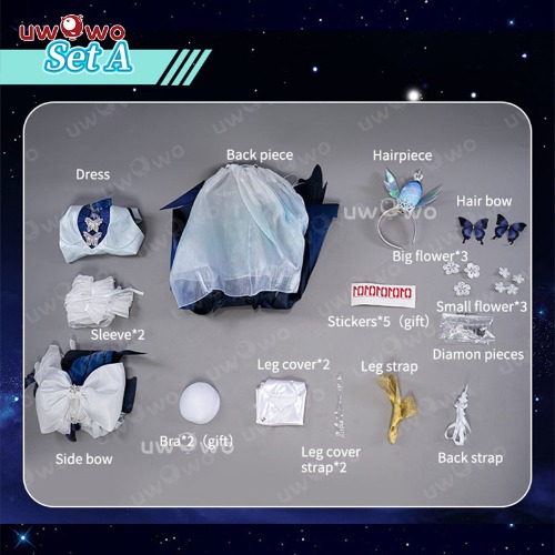 【In Stock】Uwowo V Singer Dreamland Butterfly Dress Cosplay Costume - 【In Stock】Set A：M