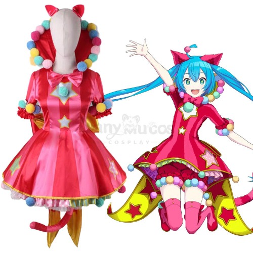 Game Project Sekai: Colorful Stage! feat. Hatsune Miku Cosplay Hatsune Miku 2nd Anniversary Stage Cosplay Costume - S