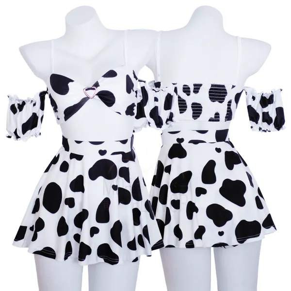 Soft Spring Cow Set - Black / S/M