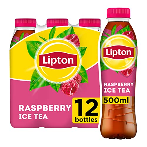 Lipton Ice Tea Raspberry Still Soft Drink 500ml, (Pack of 12) - Raspberry - Raspberry - 500 ml (Pack of 12)