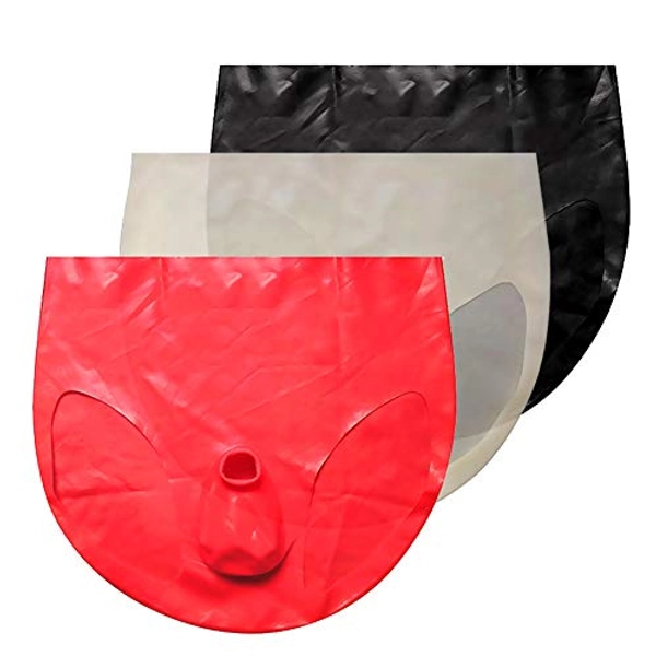 EXLATEX Mens Latex Rubber Panties Shorts with Ball and Half Sheath Cut-out Ring Underwear