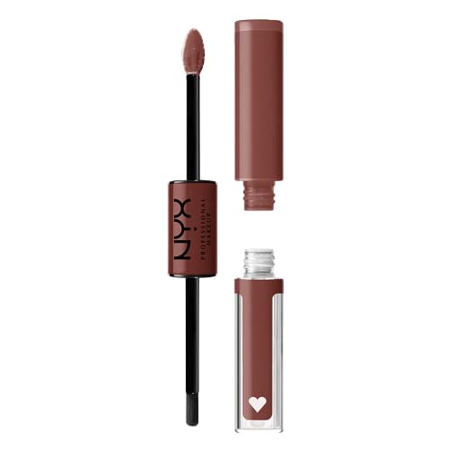NYX PROFESSIONAL MAKEUP Shine Loud, Long-Lasting Liquid Lipstick with Clear Lip Gloss - Boundary Pusher (Warm Brown) - 06 Boundary Pusher