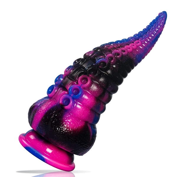 Honnee Tentacle Realistic Dildo for Women: 8.7 inch Big with Strong Suction Cup Hands-Free Play, Huge Monster Liquid Silicone Plug Prostate Massager Adult Sex Toys Men & Women Sky Blue ,1.0 count