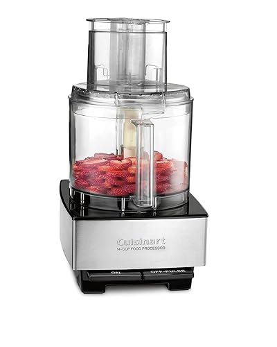 Cuisinart Food Processor 14-Cup Vegetable Chopper for Mincing, Dicing, Shredding, Puree & Kneading Dough, Stainless Steel, DFP-14BCNY - Stainless Steel - 14-Cup - Food Processor