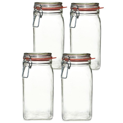 Vorratsgläser - 4x 1500ml Fassungsvermögen, mit Bügelverschluss