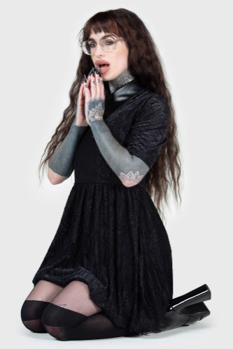 Convent Cutie Mini Dress | L / Black / 57% Polyamide 28% Polyester 15% Elastane