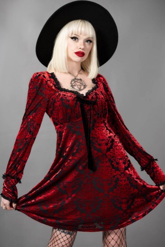 Sitri Long Sleeve Dress | L / Red / 44% Polyamide 44% Polyester 12% Elastane