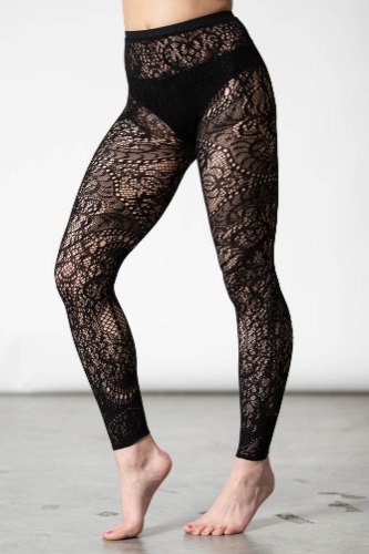 Empyrean Lace Leggings | One Size / Black / 90% Nylon 10% Elastane