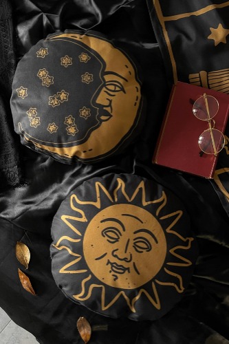Folk Horror Mini Cushion Set | One Size / Black / 100% Polyester