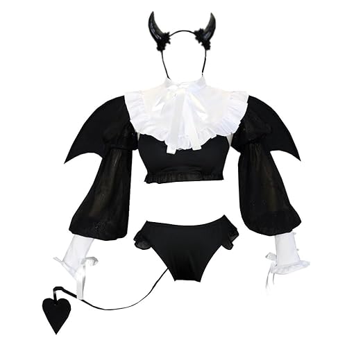 Yongzheng Anime Rizu Kyun Marin Kitagawa Cosplay Costume Bikini Outfits Halloween Carnival Suit - Black - Large