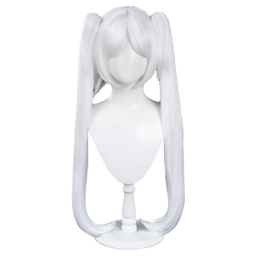 【Ready For Ship】DokiDoki Anime Manga Frieren: Beyond Journey's End Cosplay Frieren Wig Long Straight White / Grey Hair/ Earrings/ Ring | White Ver. Wig Only-Ready For Ship
