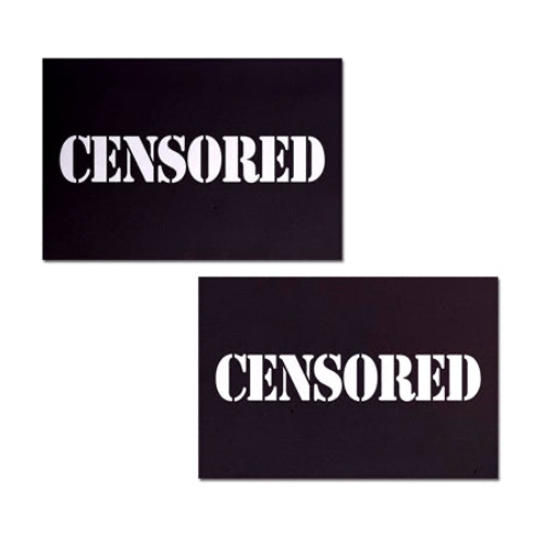 Black Censor Bars Nipple Pasties
