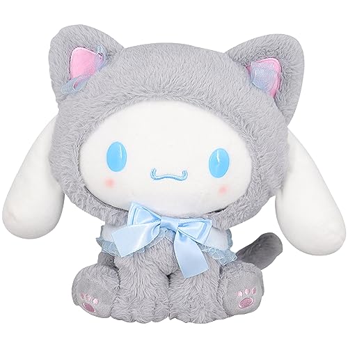 FYDZBSL Cinnamoroll Plüschtier Kuscheltier Cinnamoroll Plüschtier Spielzeug Kurzem Plüsch Stoff und PP-Baumwollfüller,Weich & Waschbar Anime Puppe stuffed Gift for Children, Girls, Boys - Cat Cinnamoroll