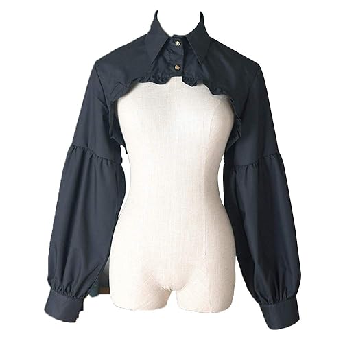 Elegtiskas Detachable Dickey Blouse False Collar Half Shirt Blouse Collar Crop Top - 3-4 - B-black