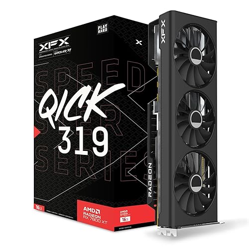 XFX Speedster QICK319 RX 7800 XT CORE Gaming Graphics Card 16GB GDDR6 HDMI 3xDP, AMD RDNA 3 RX-78TQICKF9 - RX 7800 XT QICK