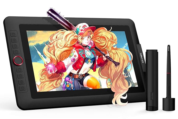 XPPen Drawing Tablet with Screen Full-Laminated Graphics Drawing Monitor Artist13.3 Pro Graphics Tablet with Adjustable Stand and 8 Shortcut Keys (8192 Levels Pen Pressure, 123% sRGB) - 13.3 Inch - Standard W/ Keys