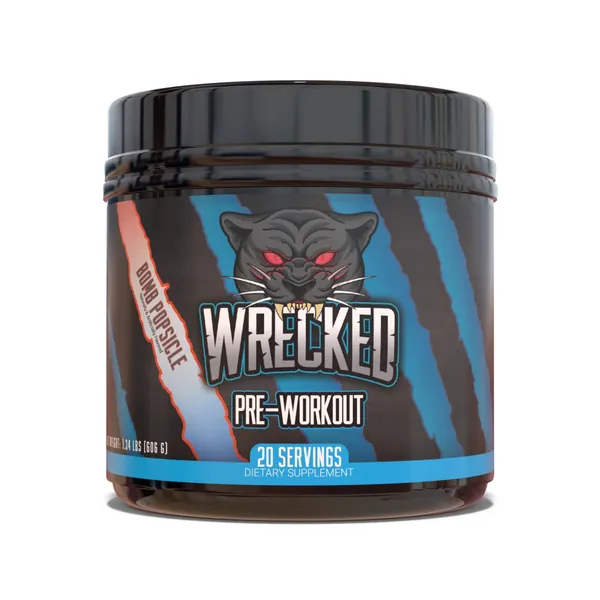 Huge Supplements Wrecked Pre-Workout, 30G+ Ingredients Per Serving to Boost Energy, Pumps, and Focus with L-Citrulline, Beta-Alanine, Hydromax, L-Tyrosine, and No Useless Fillers - Bomb Popsicle