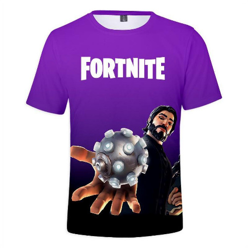 Fortnite Tshirt - 3D Print Design - Quick Dry - Crew Neck T-Shirt