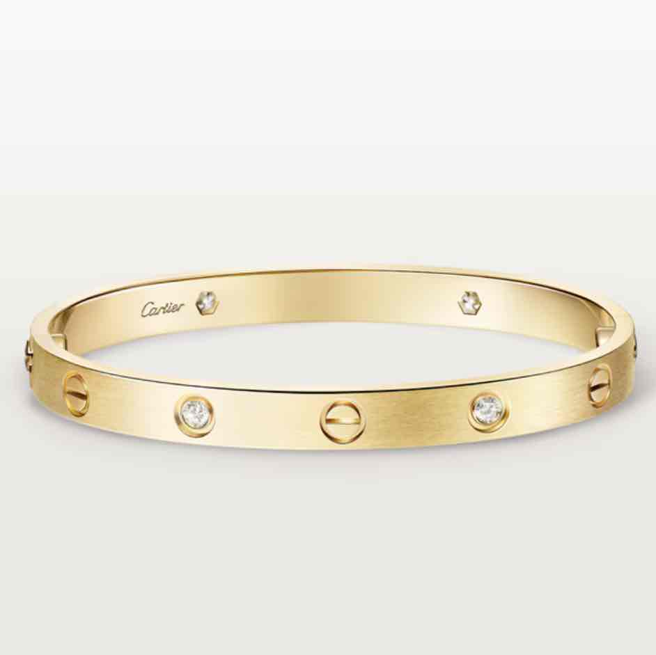 LOVE BRACELET, CLASSIC MODEL, 4 DIAMONDS