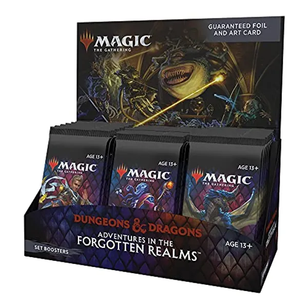 Magic: The Gathering Adventures in the Forgotten Realms Set Booster Box | 30 Packs (360 Magic Cards), Black