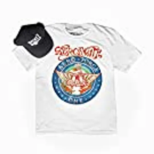 Wayne's World Costume Set - Waynes Hat and Aerosmith Aero Force T-shirt 90s Retro for Halloween