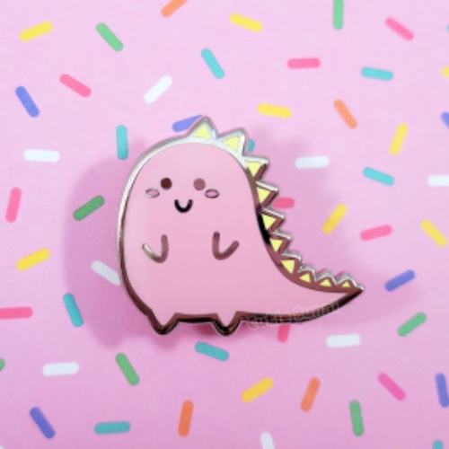 Lil Dino Enamel Pin (Pink)