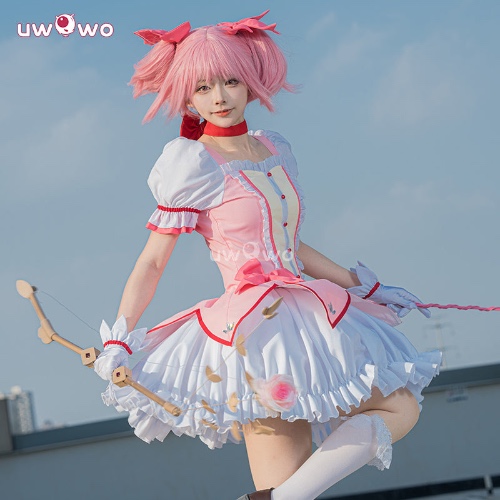 Uwowo Up to 4XL Anime Puella Magi Madoka Magica Kaname Madoka Cosplay Costume - 【Pre-sale】M