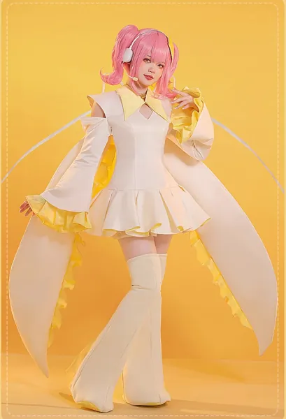 My Guardian Characters Hinamori Amu Cosplay Costume Dress and Wings with Leg Warmers and Petticoat
