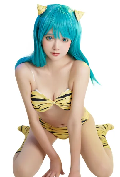 Urusei Yatsura Lum Cosplay Costume Bikini Swimsuit Set