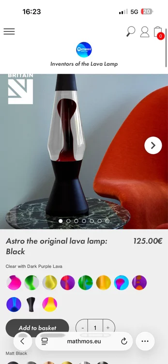 Mathmos lava lamp 