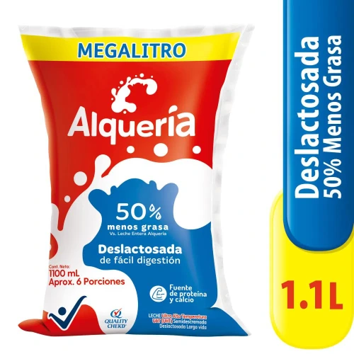 Leche deslactosada Alquería larga vida x1100ml