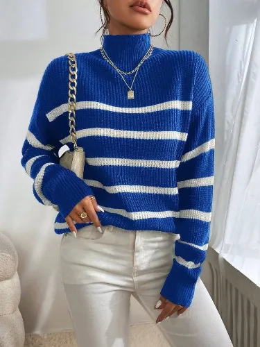 Sweater a rayas azul