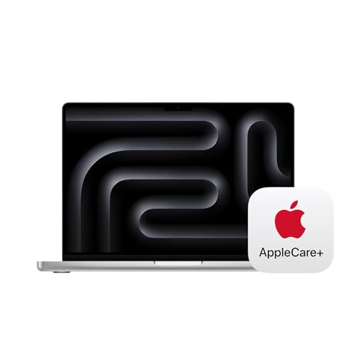 Apple 2023 MacBook Pro Laptop M3 chip with 8‑core CPU, 10‑core GPU: 14.2-inch Liquid Retina XDR Display, 8GB Unified Memory, 1TB SSD Storage; Silver with AppleCare+ (3 Years) - 8GB RAM - 1TB - Silver - With AppleCare+ (3 Years)