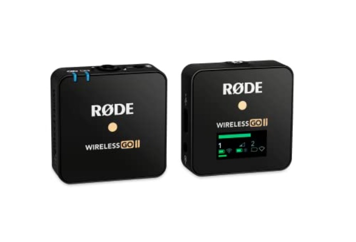 RØDE Wireless GO II Single ultrakompaktes kabelloses Zweikanal-Mikrofonsystem mit einem eingebauten Mikrofon, integrierter Aufnahmefunktion und 200 m Reichweite für Filmproduktion, Interviews - Wireless Go II - Single