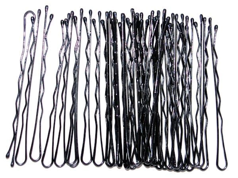 36 Lange Zwarte Traditionele Kirby Haar Grips Slides Clips Pins 6.5cm (2.6")