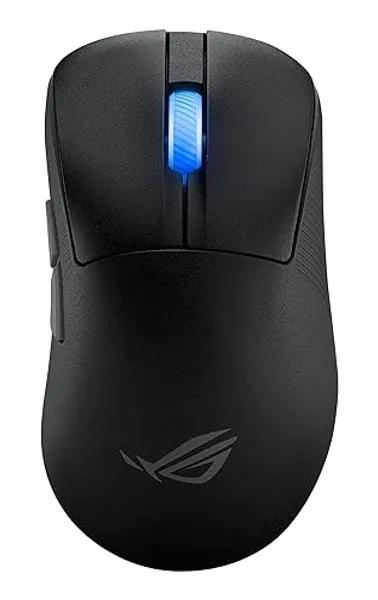 ASUS ROG Keris II Ace Wireless Gaming Mouse, 54g Lightweight, AimPoint Pro 42K Optical Sensor, Optical Micro Switches, SpeedNova Wireless, ROG Polling Rate Booster, Esports & FPS Gaming, Black - Black - Keris II
