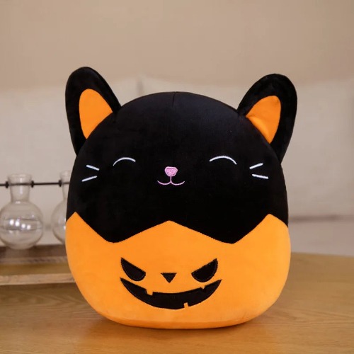 Halloween Plushies: Pumpkin Bat Home Decor - Orange/Black / 20cm