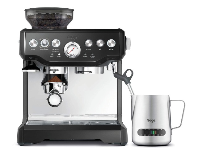 Sage Barista Express Espresso Machine - Espresso and Coffee Maker, Bean to Cup Coffee Machine, BES875BKS, Black Sesame