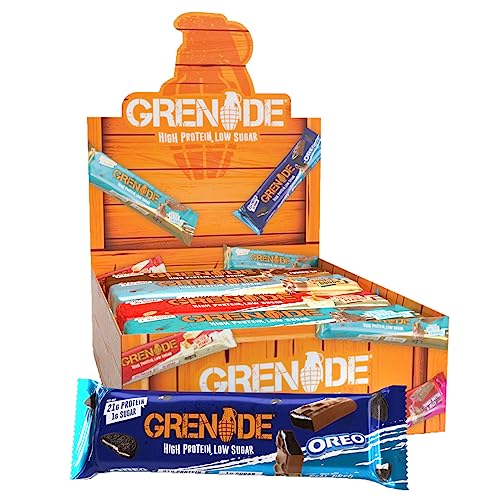 Grenade High Protein, Low Sugar Bar - A Selection Box, 12 x 60 g (Packaging and Selection May Vary) - A Selection Box